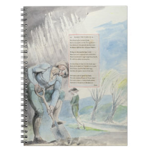 'Elegy written in a Counrty Church-Yard', design 1 Notebook