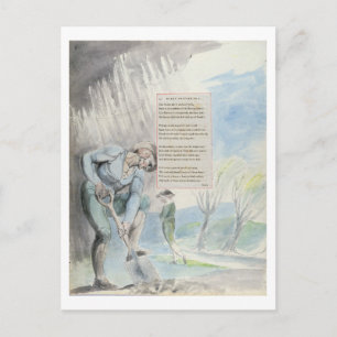 'Elegy written in a Counrty Church-Yard', design 1 Postcard