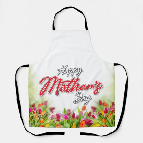 Elelgant Colorful Mothers Day Design Apron