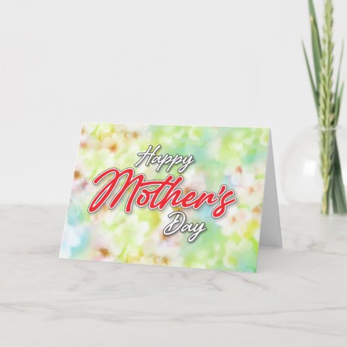 Elelgant Colorful Mothers Day Design Card