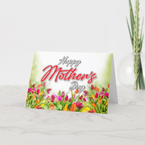 Elelgant Colorful Mothers Day Design Holiday Card