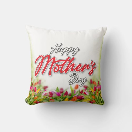 Elelgant Colorful Mothers Day Design Pillow
