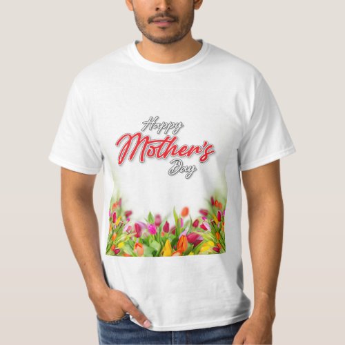 Elelgant Colorful Mothers Day Design T_Shirt
