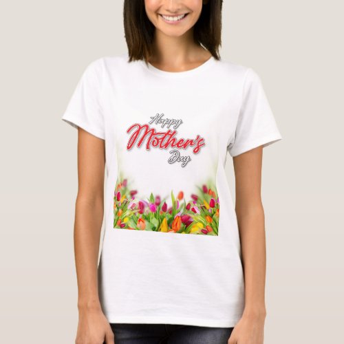 Elelgant Colorful Motherâs Day Design T_Shirt