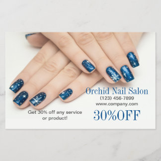 Elelgant Esthetician SPA Nail Salon Price Lists Flyer