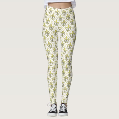 Elelgant Fleur de Lis Design Leggings