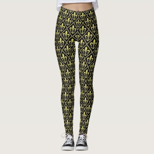 Elelgant Fleur de Lis Design Leggings