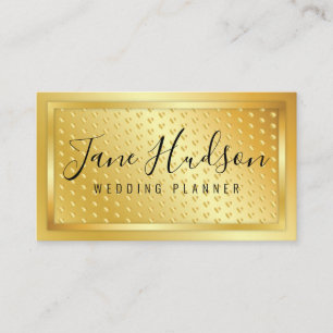 Elelgant Gold on Gold Speckles Minimalist 3.5x2 Business Card