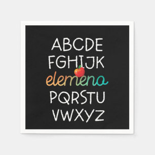 Elemeno Alphabet Preschool Kindergarten - School Napkins