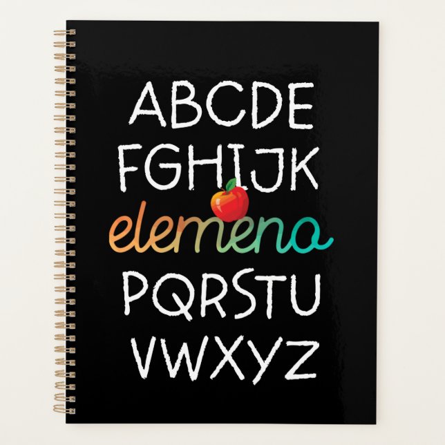 Elemeno Alphabet Preschool Kindergarten - School Planner (Front)