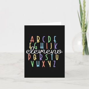 Elemeno Kindergarten Teacher Cute Gifts Back To Sc Card