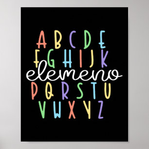 Elemeno Kindergarten Teacher Cute Gifts Back To Sc Poster