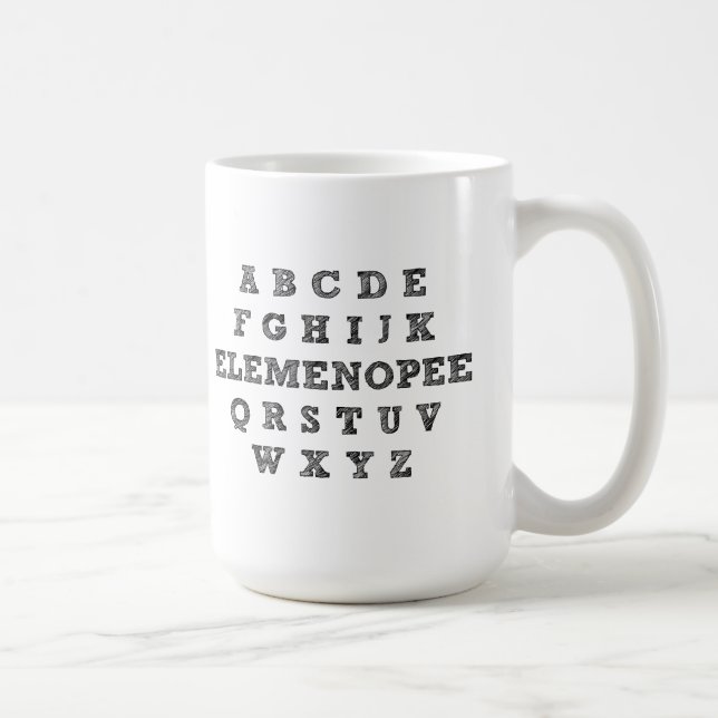Elemenopee Alphabet Funny Mug (Right)