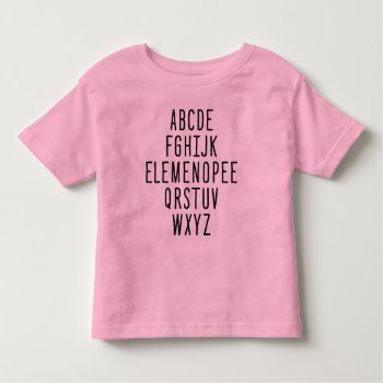 Elemenopee Alphabet Toddler T-shirt by LemonLimeInk at Zazzle