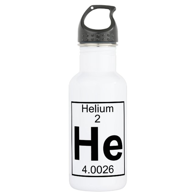 Element 002 - He - Helium (Full) Water Bottle (Front)