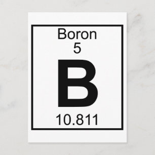 Element 005 - B - Boron (Full) Postcard