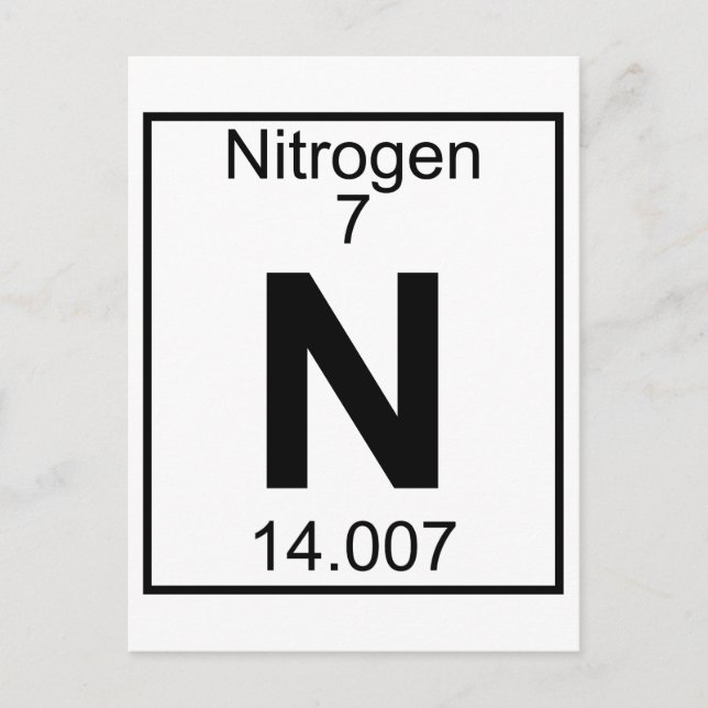 Element 007 - N - Nitrogen (Full) Postcard (Front)