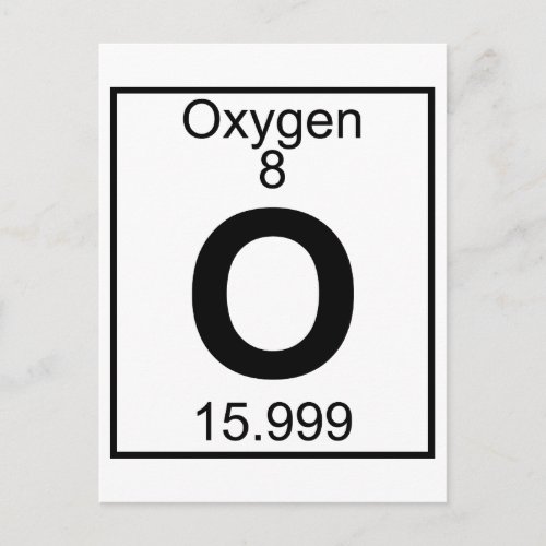 Element 008 _ O _ Oxygen Full Postcard