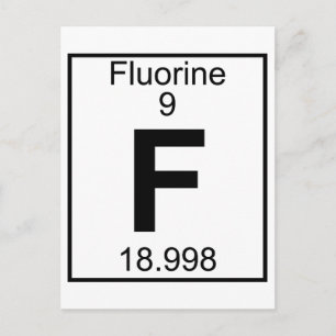 Element 009 - F - Fluorine (Full) Postcard