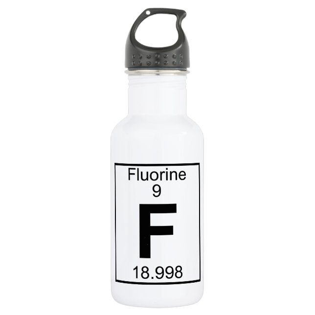 Element 009 - F - Fluorine (Full) Water Bottle (Front)