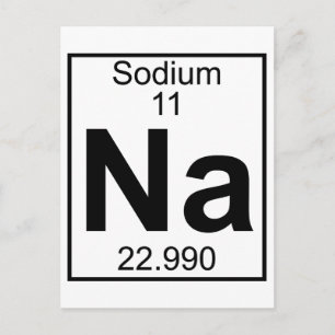 Element 011 - Na - Sodium (Full) Postcard