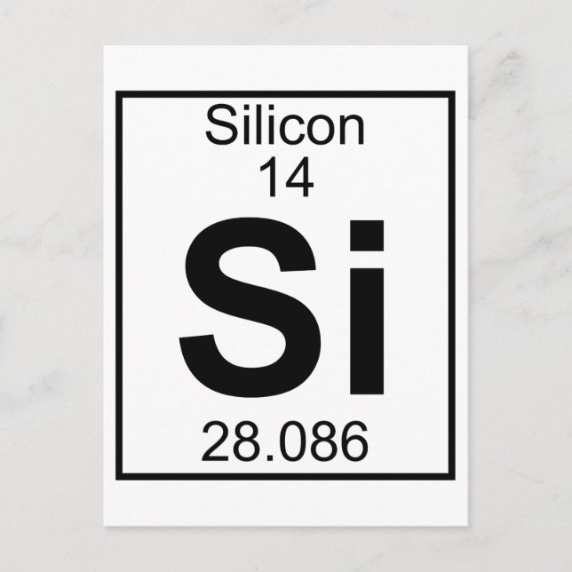 Element 014 - Si - Silicon (Full) Postcard (Front)