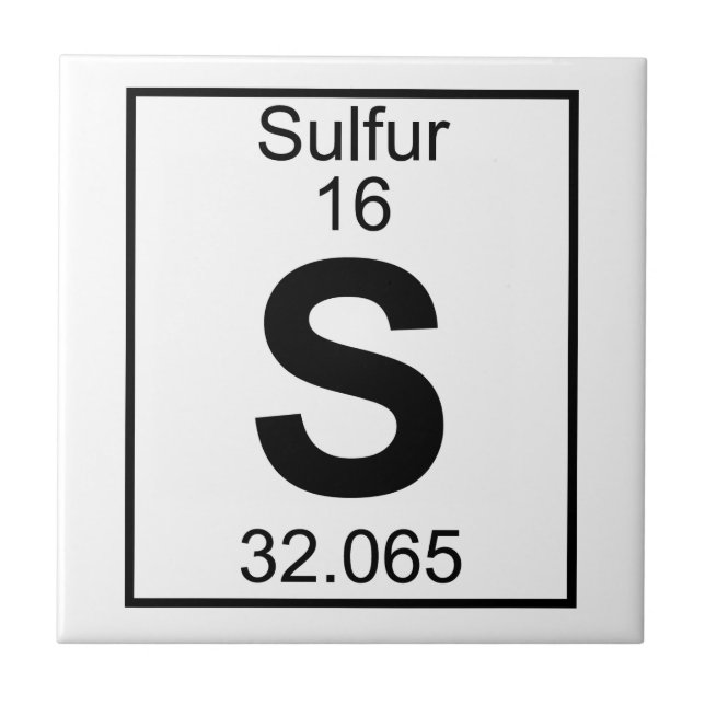 Element 016 - S - Sulfur (Full) Tile (Front)