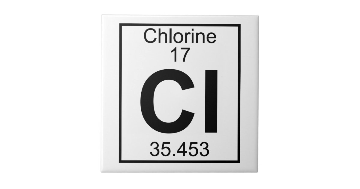 Element 017 - Cl - Chlorine (Full) Tile Zazzle.