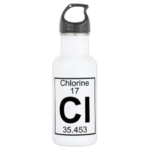 Element 017 - Cl - Chlorine (Full) Water Bottle