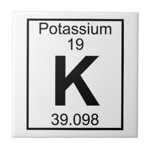 Element 019 - K - Potassium (Full) Ceramic Tile