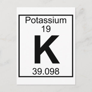 Element 019 - K - Potassium (Full) Postcard