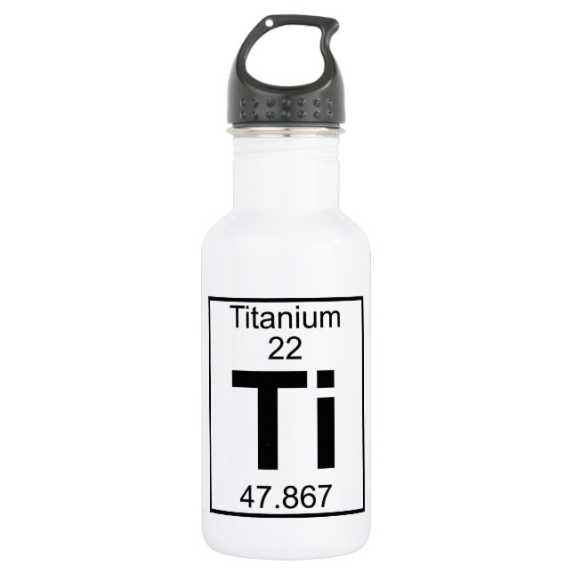 Element 022 - Ti - Titanium (Full) Water Bottle (Front)