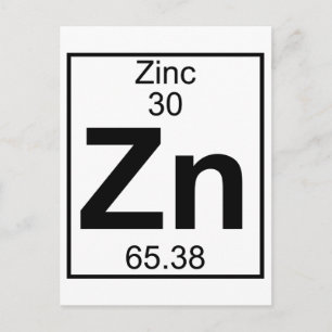 Element 030 - Zn - Zinc (Full) Postcard