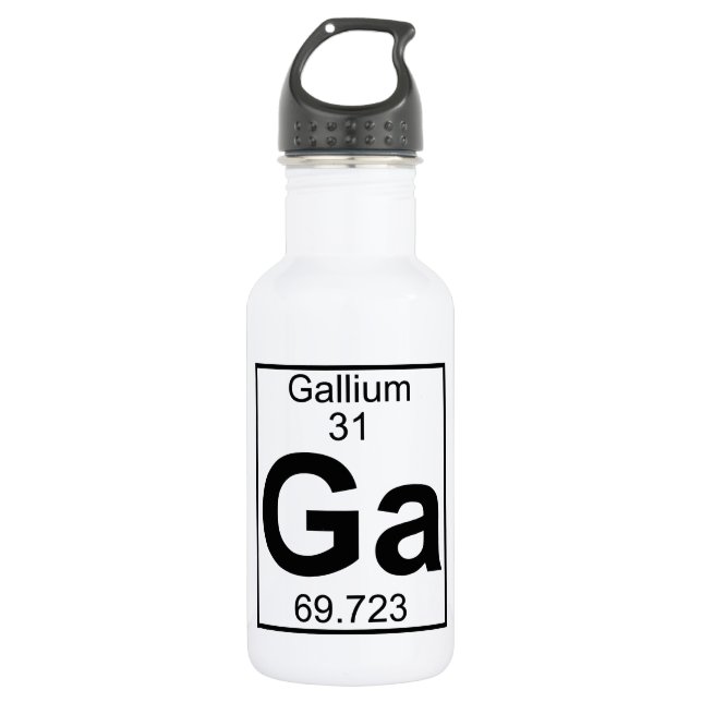 Element 031 - Ga - Gallium (Full) Stainless Steel Water Bottle (Front)