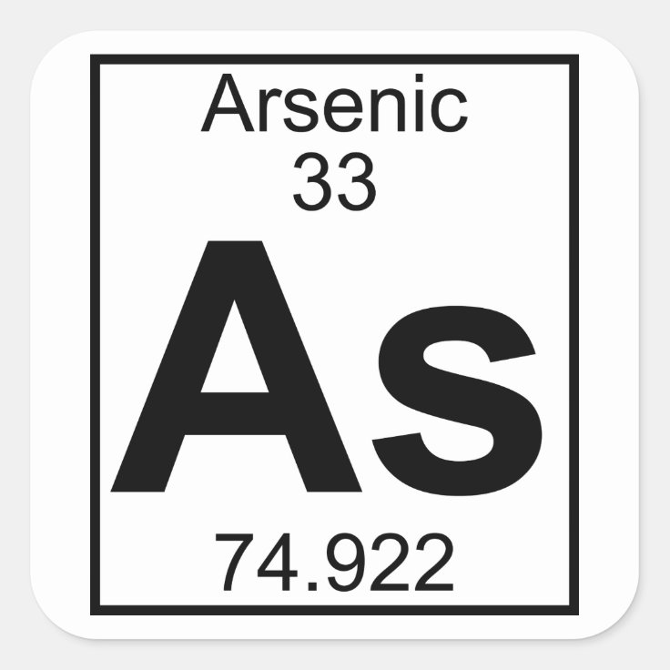 Element 033 - As - Arsenic (Full) Square Sticker | Zazzle