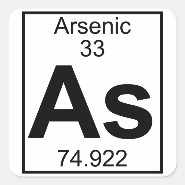 Element 033 - As - Arsenic (Full) Square Sticker (Front)