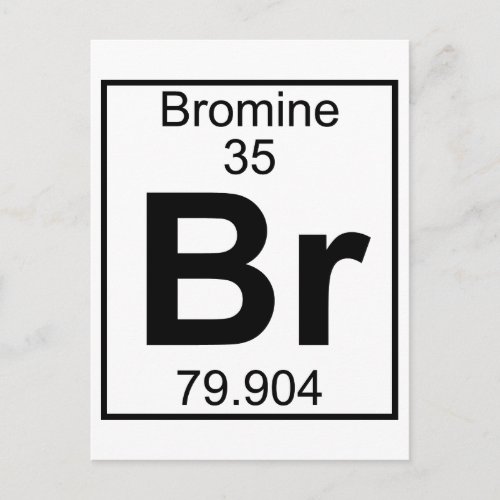Element 035 _ Br _ Bromine Full Postcard