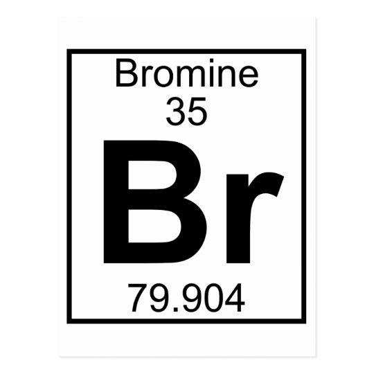 br element table Postcard  (Full) Br   035  Zazzle.com Element  Bromine