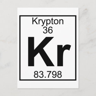 Element 036 - Kr - Krypton (Full) Postcard