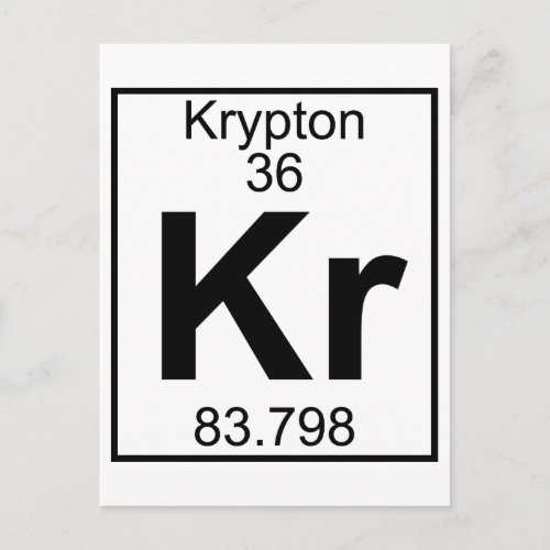 Element 036 _ Kr _ Krypton Full Postcard