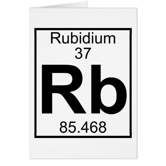 Element 037 - Rb - Rubidium (Full) Cards (Front)