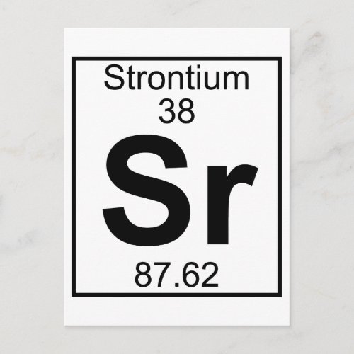 Element 038 _ Sr _ Strontium Full Postcard