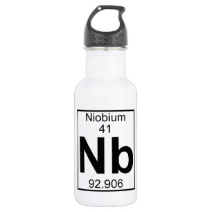 Element 041 - Nb - Niobium (Full) Stainless Steel Water Bottle