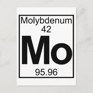 Element 042 - Mo - Molybdenum (Full) Postcard