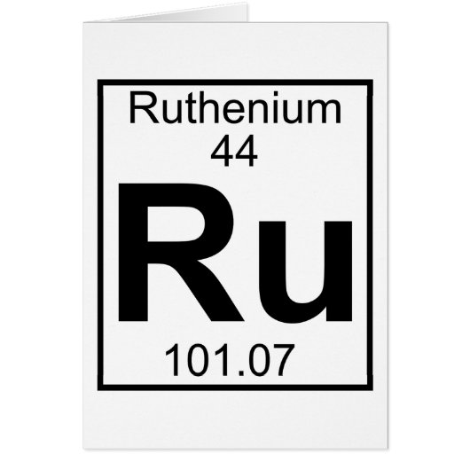 Element 044 - Ru - Ruthenium (Full) Cards (Front)
