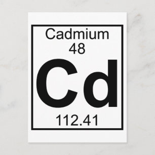 Element 048 - Cd - Cadmium (Full) Postcard