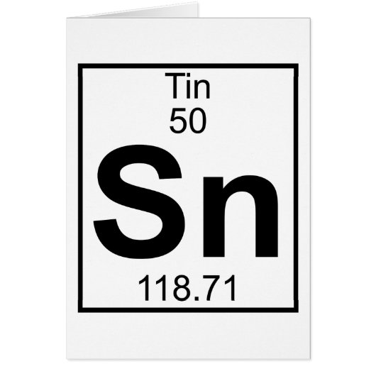 Element 050 - Sn - Tin (Full) Cards (Front)