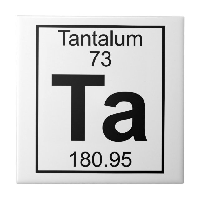 Element 073 - Ta - Tantalum (Full) Ceramic Tile (Front)
