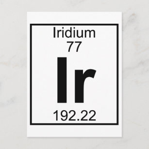 Element 077 - Ir - Iridium (Full) Postcard
