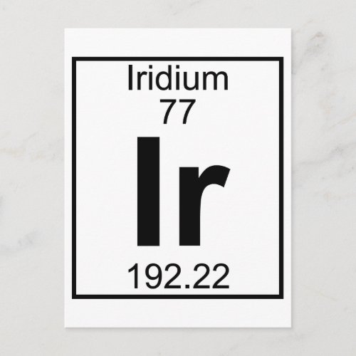 Element 077 _ Ir _ Iridium Full Postcard